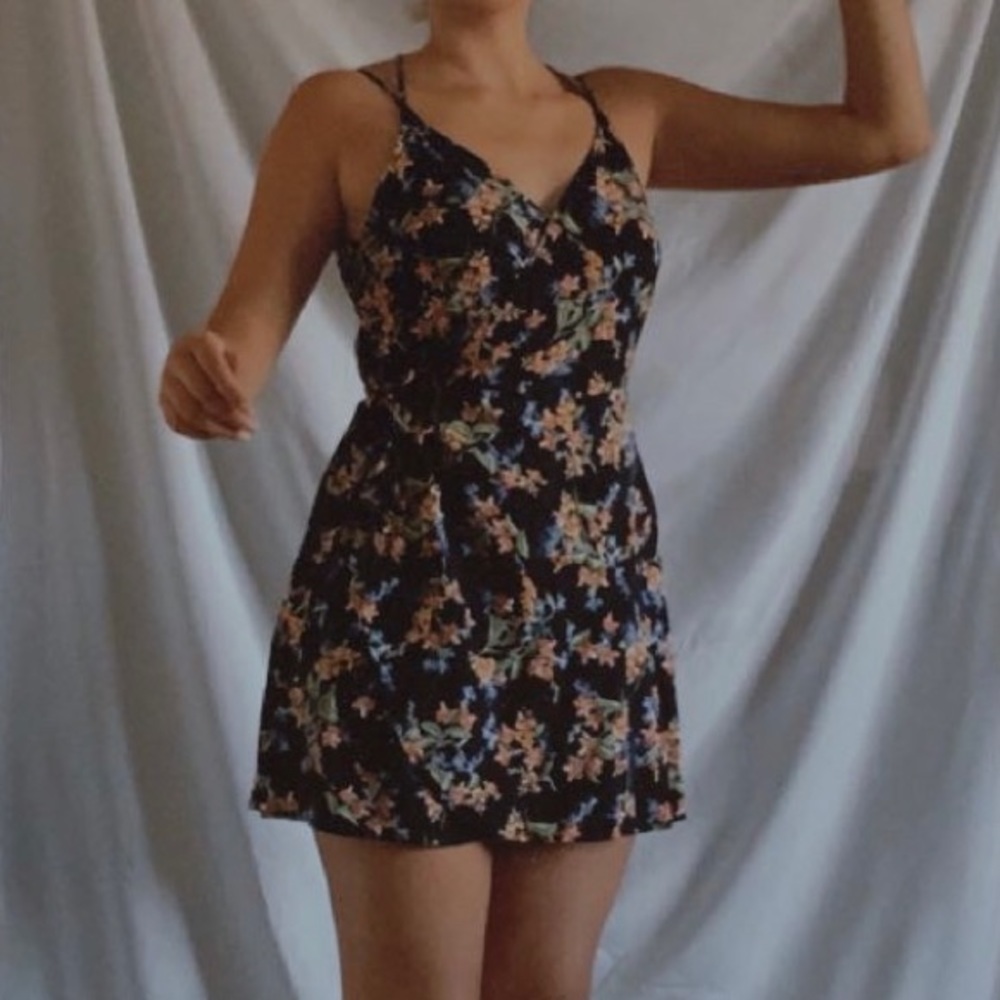Forever 21 floral wrap dress